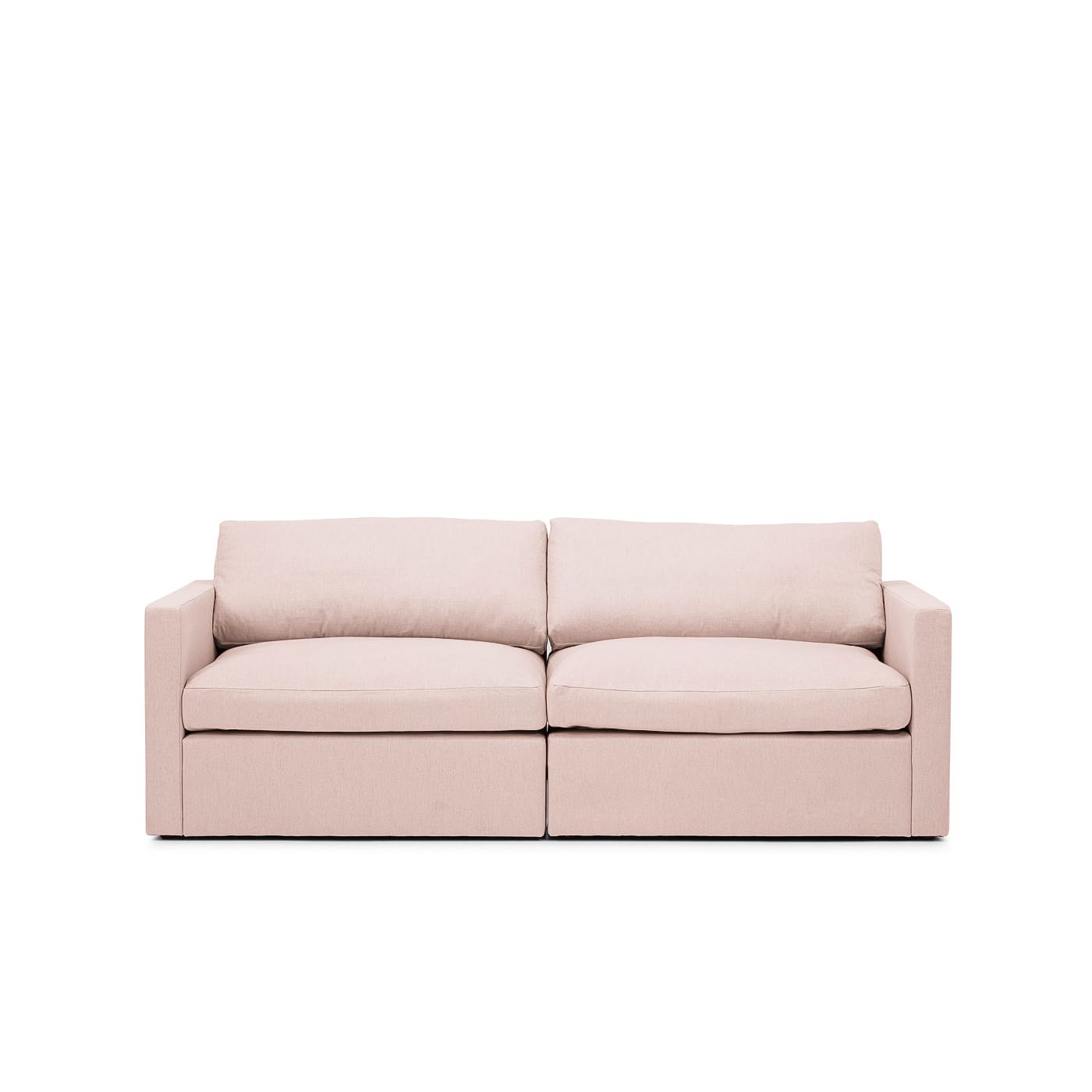 Lucie Grande 2-Sitssoffa Blush är en modulsoffa i rosa linne från Melimeli
