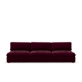 Lucie Grande 3-Seat Sofa (Without Armrests) Ruby Red
