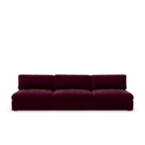 Lucie Grande 3-Seat Sofa (Without Armrests) Ruby Red