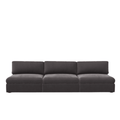 Lucie Grande 3-Seat Sofa (Without Armrests) Greige