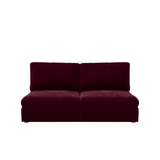 Lucie Grande 2-Seat Sofa (Without Armrests) Ruby Red