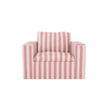 Luca Armchair Striped Coral