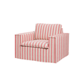 Luca Armchair Striped Coral