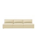Lucie Grande 3-Seat Sofa (Without Armrests) Creme