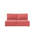 Lucie Grande 2-Seat Sofa (Without Armrests) Coral
