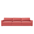 Lucie Grande 3-Seat Sofa Coral