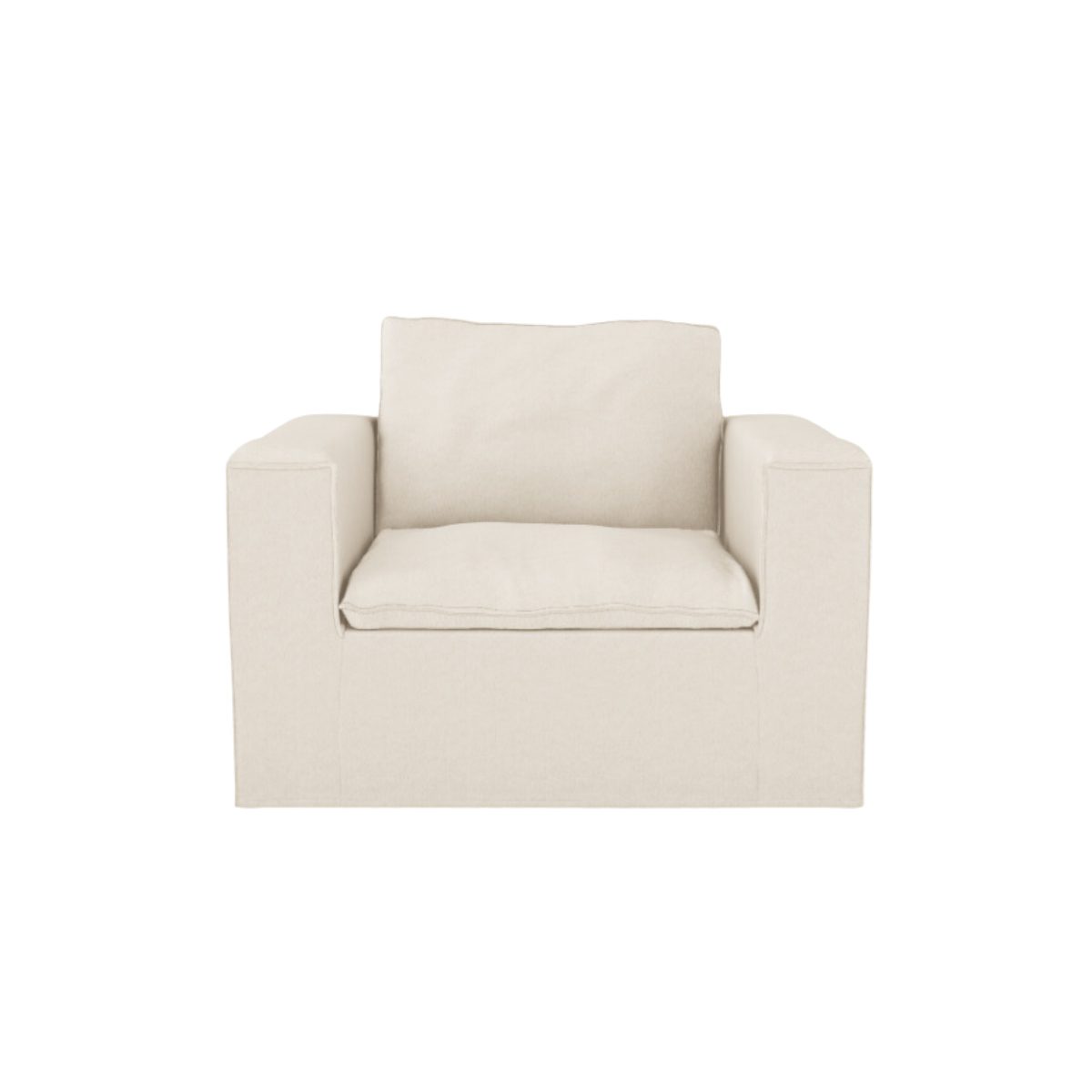 Luca Fåtölj Eggshell. Fåtölj med stilren design och avtagbar klädsel.