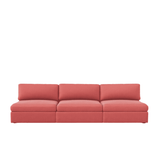 Lucie Grande 3-Seat Sofa (Without Armrests) Coral