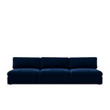 Lucie Grande 3-Seat Sofa (Without Armrests) Deep Blue