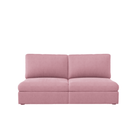 Lucie Grande 2-Sitssoffa (utan armstöd) Dusty Pink. Lucie är en djup och rymlig modulsoffa i rosa sammet.