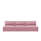 Lucie Grande 3-Sitssoffa (utan armstöd) Dusty Pink. Lucie är en djup och rymlig modulsoffa i rosa sammet.