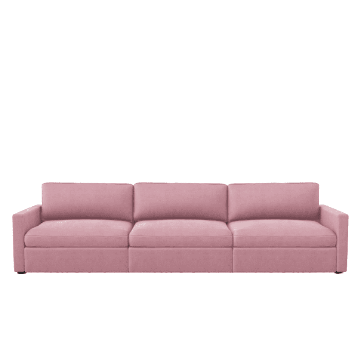 Lucie Grande 3-Sitssoffa Dusty Pink. Lucie är en djup och rymlig modulsoffa i rosa sammet.