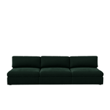 Lucie Grande 3-Seat Sofa (Without Armrests) Emerald Green