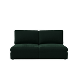 Lucie Grande 2-Seat Sofa (Without Armrests) Emerald Green