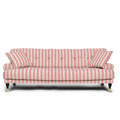 Blanca 3-Seat Sofa Stripe Coral