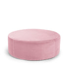Blanca rund fotpall puff sittpuff sammetspuff i rosa sammet Melimeli