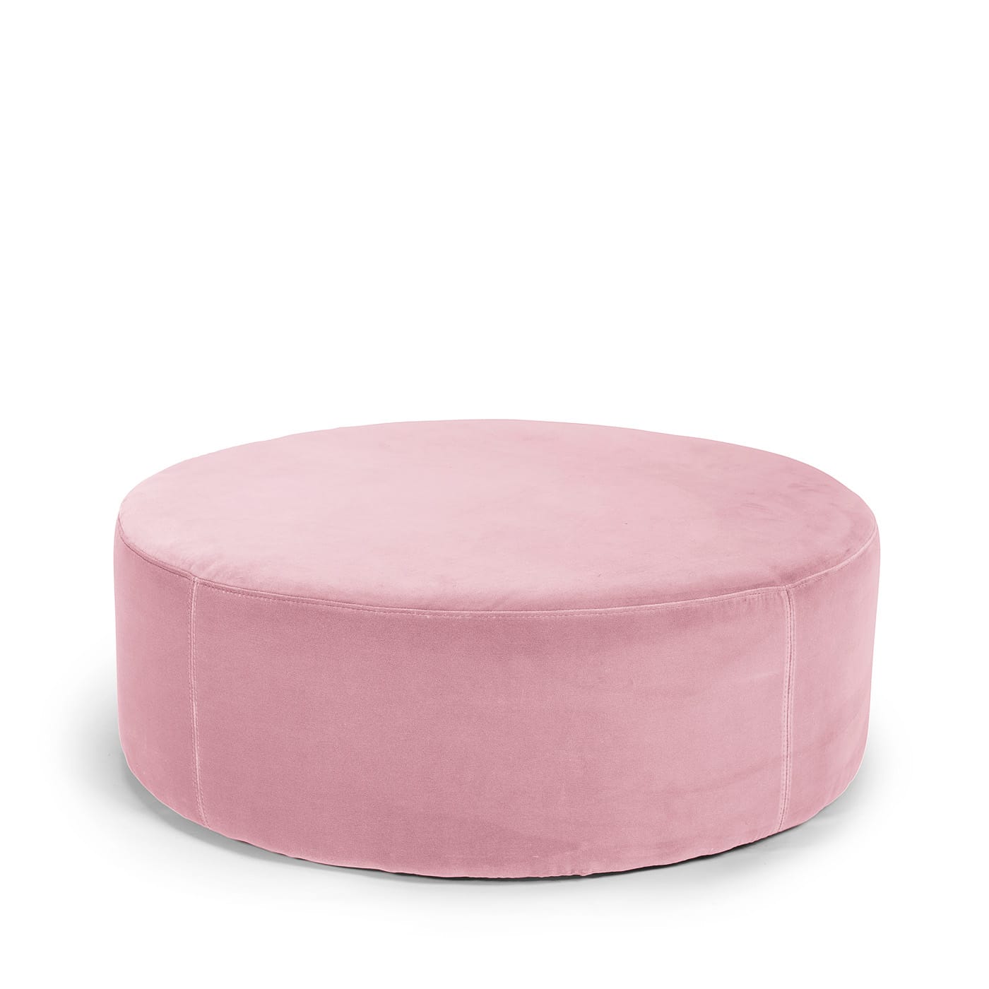 Blanca rund fotpall puff sittpuff sammetspuff i rosa sammet Melimeli