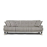 Blanca 3-Seat Sofa Stripe Black