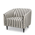 Carla Armchair Stripe Black