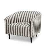 Carla Armchair Stripe Black