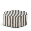 Flora Ottoman Stripe Black