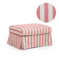 Cover Frances Ottoman Stripe Coral
