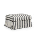 Frances Ottoman Stripe Black