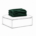 Cover Luca Footstool Emerald Green