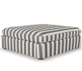 Lucie Ottoman Stripe Black