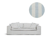 Upholstery Luca Grande 2-Seater Sofa Striped Light Blue