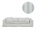 Upholstery Luca Original 3-Seater Sofa Striped Light Blue