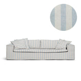 Upholstery Luca Original 3-Seater Sofa Striped Light Blue