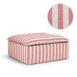 Cover Luca Footstool Striped Coral