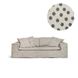 Upholstery Luca Grande 2-Seater Sofa Spotted Black