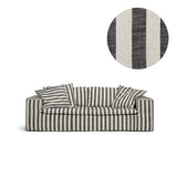 Upholstery Luca Grande 2-Seater Sofa Striped Black