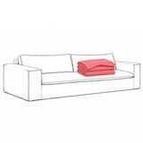 Upholstery Luca Grande 3-Seater Sofa Coral