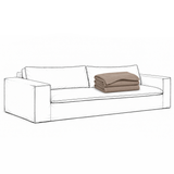 Upholstery Luca Grande 3-Seater Sofa Elephant