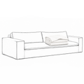Cover Luca Grande 3-Seat Sofa True White