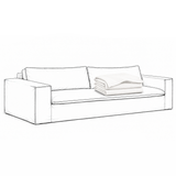 Upholstery Luca Grande 3-Seater Sofa True White