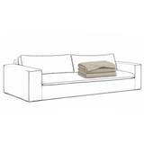 Upholstery Luca Grande 3-Seater Sofa Khaki