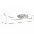 Cover Luca Grande 3-Seat Sofa Dotted Black