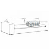 Upholstery Luca Grande 3-Seater Sofa Striped Light Blue