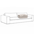 Cover Luca Grande 3-Seat Sofa Stripe Brown