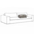 Cover Luca Grande 3-Seat Sofa Stripe Black