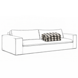 Upholstery Luca Grande 3-Seater Sofa Striped Black