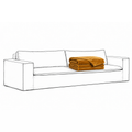 Cover Luca Original 3-Seat Sofa Amber