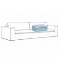 Cover Luca Original 3-Seat Sofa Baby Blue