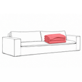 Cover Luca Original 3-Seat Sofa Coral