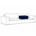 Cover Luca Original 3-Seat Sofa Deep Blue