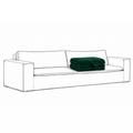 Cover Luca Original 3-Seat Sofa Emerald Green